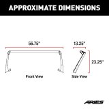 ARIES Automotive Light Mount Brackets 15914 Mounting Brackets, Jeep Roof, 07-17 Jeep JK thumbnail 3