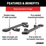Aries Automotive Rocker Steps for 2019-2025 1500 - 2074112 Step Bars, Nerf Bars, Steel, Textured Black Powdercoated, Ram, Pair thumbnail 5