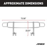 Aries Automotive Grille Guards for 2006-2010 H3, 2009-2010 H3T - 4077-2 Guard, Brush Guard, Stainless Steel, Polished, Hummer, Each thumbnail 2