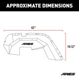 Aries Automotive Fender Liners for 2007-2017 WRANGLER, 2018 WRANGLER JK - 1500350 Splash Guard, Aluminum, Black Powdercoated, Jeep, JK, Front, Pair thumbnail 5