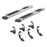 Aries Automotive 6 in. Oval Side Bars 4444026 Step Bars, Stainless Steel, Polished, 6.00 Diameter, 91.00 Length, Ford, Pair thumbnail 4