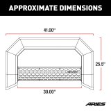Aries Automotive AdvantEDGE 5.5 in. Bull Bars for 2011-2018 1500, 2019-2024 1500 CLASSIC, 2009-2010 RAM - 2165000 Grille Guard, Bar, in., 1-Piece, Aluminum, Black Powdercoated, Dodge, Ram, Each thumbnail 4