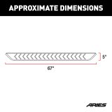 Aries Automotive AeroTread Running Boards for 2011-2021 GRAND CHEROKEE, 2022 CHEROKEE WK - 2061009 Boards, Aluminum/Stainless Steel, Black Powdercoated, 5 in. Boards, 67.00 in. Length, Jeep, Pair thumbnail 1