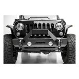 Aries Automotive TrailCrusher Front Bumper with Brush Guards for 2007-2017 WRANGLER, 2018 WRANGLER JK - 2186000 Bumper, Fabricated, Steel, Black Powdercoated, Front, Guard, Jeep, Kit thumbnail 5