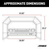 Aries Automotive AdvantEDGE 5.5 in. Bull Bars for 2019-2024 1500 - 2165102 Grille Guards, ADVANTEdge Bar, Aluminum, Black Powdercoated, LED, Ram, Each thumbnail 3