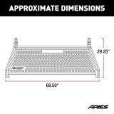 ARIES Automotive Headache Racks and Window Guards 1110104 Rack, AdvantEDGE, 07-16 SIVLERADO/SIERRA 1500 ALL; 2500/3500 ALL EXCLUDING SINGLE AXLE 8' BOX thumbnail 2