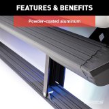 Aries Automotive ActionTrac Powered Running Boards for 2021-2024 BRONCO - 3036572 Boards, Power, Aluminum, Black Powdercoated, Ford, 4-Door, Pair thumbnail 8