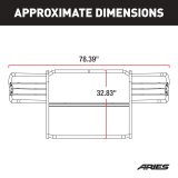 Aries Automotive Grille Guards for 2007-2013 SIERRA 1500 - 4070 Guard, Brush Guard, Steel, Black Powdercoated, GMC, Each thumbnail 1