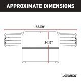 Aries Automotive Grille Guards for 2008-2012 LIBERTY - 1051 Guard, Brush Guard, Steel, Black Powdercoated, Jeep, Each thumbnail 3