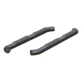 Aries Automotive 3 in. Round Side Bars for 2018-2025 WRANGLER - 35701 Nerf and Step Bars, Bars, Steel, Black Powdercoated, 70.510 Length, Jeep, Pair thumbnail 2