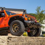 Aries Automotive TrailChaser Front Bumper with Corner Guards for 2020-2024 GLADIATOR, 2018-2024 WRANGLER - 2082072 Bumpers, Fabricated, Steel, Black Powdercoated, Textured, Front, Center Section, Guards, Jeep, Kit thumbnail 1