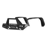 Aries Automotive TrailChaser Front Bumper with Corner Guards, Brush Guards and Fender Flares for 2018-2024 WRANGLER - 2082097 Bumpers, Fabricated, Aluminum, Black Powdercoated, Textured, Front, Center Section, Guard, Flares, Jeep, Kit thumbnail 6