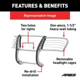ARIES Automotive Grille Guards 2069-2 Guard, 2007-2021 Toyota Tundra All; 2008-2021 Toyota Sequoia All; thumbnail 4