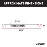 Aries Automotive 4 in. Oval Side Bars for 2021-2024 BRONCO - S224047 Step Bars, Diameter, Oval, Steel, Black, Ford, 2-Door, Pair thumbnail 7