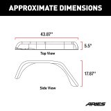 ARIES Automotive - Fender Flares for 2007-2017 WRANGLER, 2018 WRANGLER JK 2500202 Flares, 2007-15 FLAT FENDERS/REAR/RAW ALUM thumbnail 5
