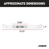 Aries Automotive 3 in. Round Side Bars for 1998-2010 RANGER - 203035-2 Step Bars, Diameter, Stainless Steel, Polished, Ford, Pair thumbnail 1