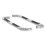 Aries Automotive 3 in. Round Side Bars 204001-2 Step Bars, Diameter, Stainless Steel, Polished, Chevy, GMC, Pair thumbnail 1