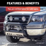 Aries Automotive 3 in. Bull Bars for 2019-2024 1500 - 35-5008 Grille Guard, Bar with Skid Plate, Ram, Stainless, Polished, Each thumbnail 1