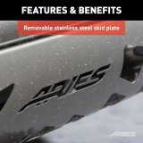 Aries Automotive 3 in. Bull Bars for 2019-2024 1500 - 35-5008 Grille Guard, Bar with Skid Plate, Ram, Stainless, Polished, Each thumbnail 4