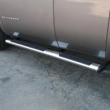 Aries Automotive 6 in. Oval Side Bars 4444007 Step Bars, Stainless Steel, Polished, 6.00 Diameter, 75.00 Length, Chevrolet, GMC, Pair thumbnail 1