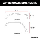 ARIES Automotive - Fender Flares for 2007-2017 WRANGLER, 2018 WRANGLER JK 1500202 Flares, 2007-15 FLAT FENDERS/FRONT/RAW ALUM thumbnail 4
