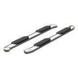 Aries Automotive 4 in. Oval Side Bars S224053-2 Step Bars, Stainless Steel, Polished, 4.00 Diameter, 85.413 Length, Chevrolet, GMC, Pair thumbnail 4