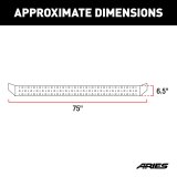 Aries Automotive RidgeStep Running Boards 2055553 Boards, Carbon Steel, Black Powdercoated, Textured, 6 1/2 in. Boards, 75.00 in. Length, Dodge, Pair thumbnail 1