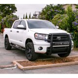 Aries Automotive Big Step 4 in. Round Side Bars AL232012 Bars, Step, Diameter, Aluminum, Black Textured Powdercoated, Toyota, Pair thumbnail 1