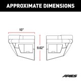 ARIES Automotive - Bumper End Plates for 2007-2025 WRANGLER, 2018 WRANGLER JK 2081223 Side Extensions, TrailChaser 2007 2017 Jeep Wrangler thumbnail 4