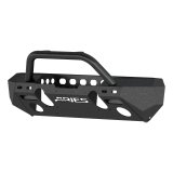 Aries Automotive TrailChaser Front Bumper with Corner and Brush Guards for 2020-2025 GLADIATOR, 2018-2025 WRANGLER - 2082078 Bumpers, Fabricated, Steel, Black Powdercoated, Textured, Front, Center Section, Guards, Guard, Jeep, Kit thumbnail 2