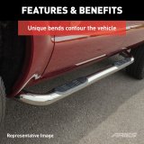 Aries Automotive 3 in. Round Side Bars 203046-2 Step Bars, Diameter, Stainless Steel, Polished, Ford, Pair thumbnail 1