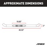 Aries Automotive 3 in. Round Side Bars for 1987-1991 BLAZER, 1976-1986 K5 BLAZER - 204044 Step Bars, Diameter, Steel, Black Powdercoated, Chevy, GMC, Pair thumbnail 1