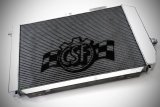 CSF Racing Radiators 8023 Radiator, Racing, R1 Competition, Triple-Pass, Crossflow, Aluminum, Polished, -16 AN Inlet, -20 AN Outlet, Universal, Each thumbnail 1