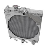 CSF Racing Radiators for 1992-2000 CIVIC, 2003-2006 LANCER - 2858X Radiator, Racing, Half Size, Aluminum, Polished, Fan Included, Shroud Included, Mitsubishi, Honda, Civic, Evo, Each thumbnail 2