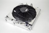 CSF Racing Radiators for 1992-2000 CIVIC, 2003-2006 LANCER - 2858X Radiator, Racing, Half Size, Aluminum, Polished, Fan Included, Shroud Included, Mitsubishi, Honda, Civic, Evo, Each thumbnail 6
