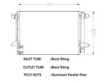 CSF Air Conditioning Condensers for 2012-2014 BEETLE, JETTA - 10745 Condenser, Aluminum, Black, Volkswagen, Each thumbnail 1