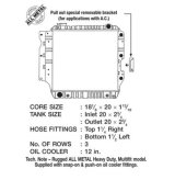 CSF All-Metal Radiators for 1987-2004 WRANGLER - 2578 Radiator, 87-04 Jeep Wrangler (Hd) All Metal 3 Row thumbnail 3