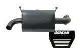 Gibson Side X Performance Slip On 409 Stainless Steel Inch Muffler 98020 Muffler, Side, Oval, Steel, Black Ceramic Coated, Black Ceramic Coated Tip, Polaris, Each thumbnail 1
