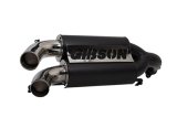 Gibson UTV Dual Side Exhaust Systems 98051 System, Exhaust, Rear Section, Black Ceramic Coated Stainless Steel, Polished Tips, Polaris, Kit thumbnail 2