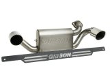 Gibson UTV Twin Dual Exhaust Systems 98045 System, Split Rear, Rear Section, Stainless Steel, Polished Tips, Polaris, Kit thumbnail 1