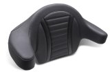 Mustang Motorcycle Seats Bucket and Bench 88403GM 23-24 HD CVO Rd Glide(ST), 2024 Rd Glide Str Glide Pass Arm Backrest - Black/Gray Stitch thumbnail 1