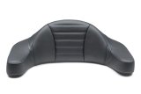 Mustang Motorcycle Products Deluxe Extended Arm Wrap-Around Backrests 79013SB 93-13 HD FL Super Touring Backrest - Black w/Blue Stitching thumbnail 1