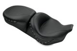 Mustang Motorcycle Seats Powersports 76039 08-21 Electra Glide,Rd Glide,Rd King,Str Glide Touring 1PC Seat w/ Blk Pearl Studs - Black thumbnail 1