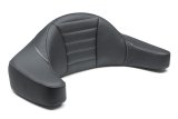 Mustang Motorcycle Products Deluxe Extended Arm Wrap-Around Backrests 79013GM 93-13 HD FL Super Touring Backrest - Black w/Grey Stitching thumbnail 2