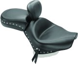 Mustang Motorcycle Products Deluxe Saddlebag Lid Covers 77637GM 97-13 HD FL Touring Tour-Pak (Pair) - Black w/ Grey Stitching thumbnail 2