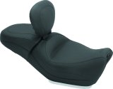 Mustang Motorcycle Seats Powersports 79786 15-21 Harley Street Standard Touring 1PC Seat w/Driver Backrest - Black thumbnail 1