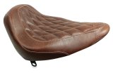 Mustang Motorcycle Seats Powersports 76806 84-06 Harley Standard Rear Tire Wide Tripper Solo Seat Diamond Stitch- Distressed Brown thumbnail 1