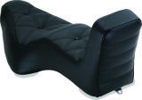 Mustang Motorcycle Products Super Touring Deluxe Driver Backrests 79012AB 08-21 HD Electra Glide,Rd Glide,Rd King,Str Glide Backrest - Black w/ Red Stitching thumbnail 3