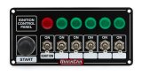 QuickCar Ignition Control Panels 50-866 Electrical Switch Panels, Panels, 6 Switches, Lighted, Toggle Style, Push Button Starter Switch, Aluminum, Black, Dash Mount, Each thumbnail 2