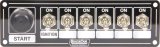 QuickCar Ignition Control Panels 50-865 Electrical Switch Panels, Panels, 6 Switches, Toggle Style, Push Button Starter Switch, Aluminum, Black, Dash Mount, Each thumbnail 1